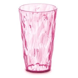 Růžová plastová sklenice Tantitoni Crystal, 400 ml