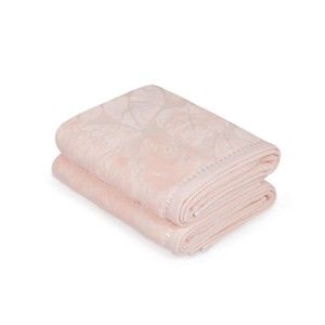 Sada lososově růžových 2 ručníků Velver, 50 x 90 m