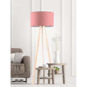 Světle růžová stojací lampa Simple