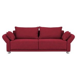 Červená trojmístná rozkládací pohovka Windsor & Co Sofas Casiopeia