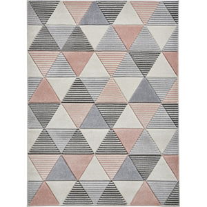 Šedorůžový koberec Think Rugs Matrix, 160 x 220 cm