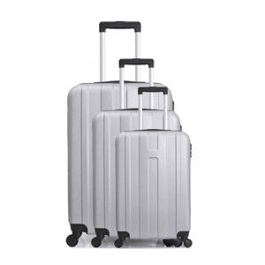 Sada 3 bílých cestovních kufrů na kolečkách Hero Atlanta