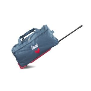Modrá cestovní taška na kolečkách INFINITIF, délka 60 cm