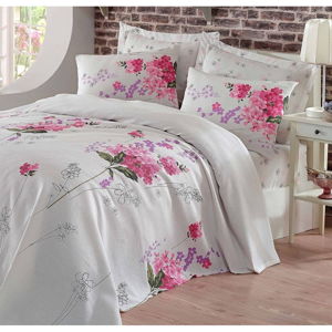 Růžový lehký přehoz přes postel Sumbul, 200 x 235 cm