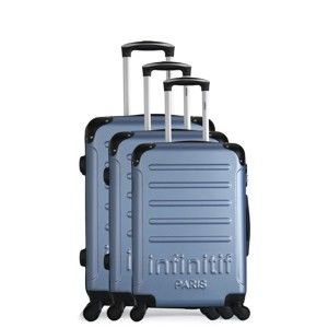 Sada 3 světle modrých cestovních kufrů na kolečkách Infinitif Horten-A