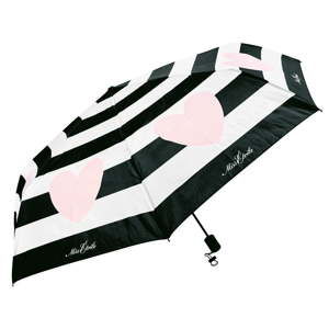 Skládací pruhovaný deštník Miss Étoile Heart, ø 87 cm