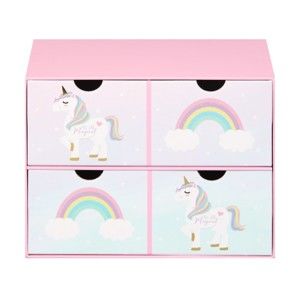 Úložný box se 2 šuplíky Just 4 Kids Unicorn Magic Keepsake Box