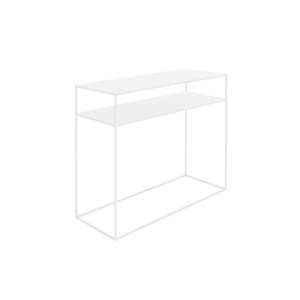 Bílý konzolový kovový stůl s policí Custom Form Tensio, 100 x 35 cm