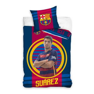 Dětské bavlněné povlečení na jednolůžko CARBOTEX FC Barcelona Suarez, 160 x 200 cm
