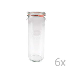 Sada 6 zavařovacích sklenic Weck Zylinder, 600 ml