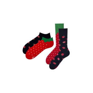 Sada 2 párů klasických a kotníčkových ponožek Many Mornings Strawberries, vel. 35-38