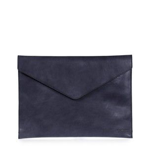 Modrý kožený obal na notebook 13" ve tvaru obálky O My Bag Office