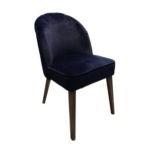 Tmavě modrá sametová židle Miloo Home Dean