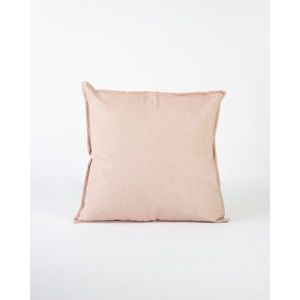 Světle růžový povlak na polštář s příměsí lnu Surdic, 45 x 45 cm