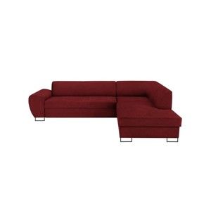 Červená rohová rozkládací pohovka s úložným prostorem Kooko Home XL Right Corner Sofa Puro