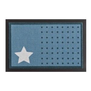 Rohožka Hanse Home Star and Dots Light Blue, 40 x 60 cm