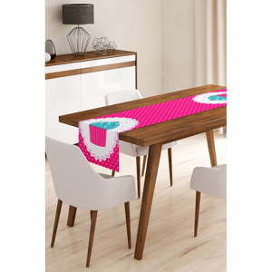Běhoun na stůl z mikrovlákna Minimalist Cushion Covers Pink Cupcake, 45 x 145 cm