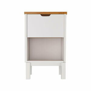 Bílo-hnědý noční stolek Støraa Post Nako
