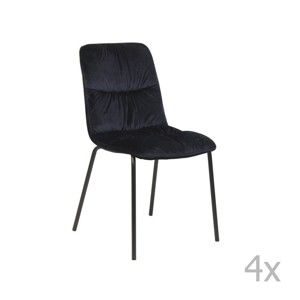 Sada 4 modrých jídelních židlí Design Twist Cerlak