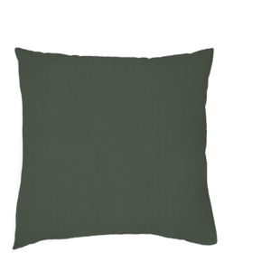 Sada 2 tmavě zelených povlaků na polštář z bavlněného perkálu L'Officiel Interiors Les Essentiels, 80 x 80 cm