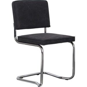 Sada 2 černých židlí Zuiver Ridge Rib Kink Vintage