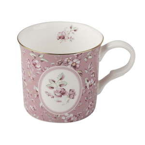 Růžový porcelánový hrnek Creative Tops Ditsy, 230 ml