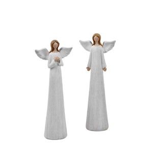 Set 2 dekorativních andělů v bílé barvě Ego Dekor Anastasia