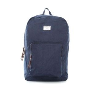 Tmavě modrý batoh s koženými detaily Sandqvist Kim
