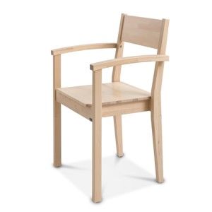 Ručně vyráběná židle z masivního březového dřeva s područkami Kiteen Joki