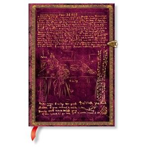 Linkovaný zápisník s tvrdou vazbou Paperblanks The Bronte Sisters, 13 x 18 cm
