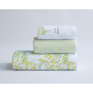 Sada 3 ručníků Linen Couture Toalla Mimosa