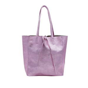 Růžovofialová kabelka z pravé kůže Andrea Cardone Larrito