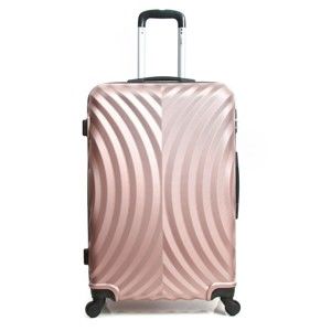 Růžový cestovní kufr na kolečkách Hero Lagos, 31 l