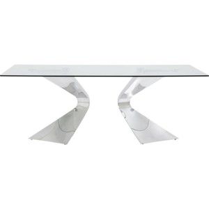 Jídelní stůl s nohami ve stříbrné barvě Kare Design Gloria