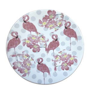 Keramický talíř Flamingos, ⌀ 25 cm