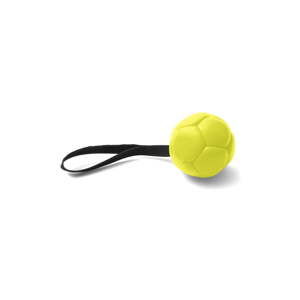 Žlutá ručně vyrobená hračka pro psy z přírodní kůže Marendog Ball, ⌀ 9 cm