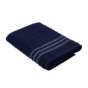 Tmavě modrý ručník z bavlny Bella Maison Stripe, 30 x 50 cm
