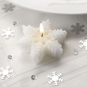 Sada 3 svíček Neviti Snowflake