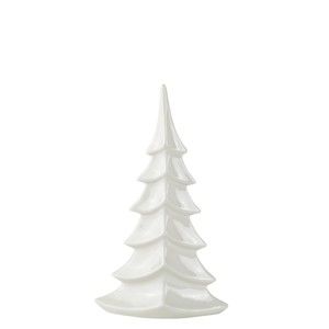 Bílý keramický dekorativní vánoční stromek KJ Collection, výška 27,5 cm