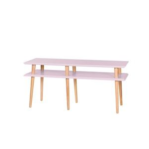 Růžový konferenční stolek Ragaba Mugo, délka 119 cm