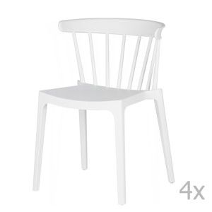Sada 4 bílých židlí De Eekhoorn Daan