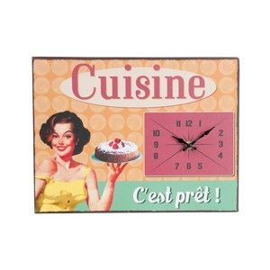 Nástěnné hodiny Vintage Cuisine, 32x24 cm