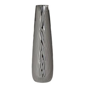 Keramická váza ve stříbrné barvě InArt, výška 50 cm