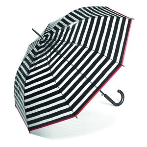 Dámský transparentní holový deštník Ambiance Black Stripes, ⌀ 95 cm