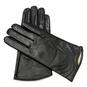 Dámské černé kožené rukavice <br>Pride & Dignity Prague, vel. 7,5