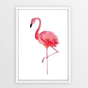 Plakát v rámu Piacenza Art Flamingo, 30 x 20 cm