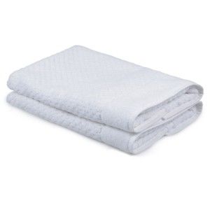Sada 2 bílých ručníků ze 100% bavlny Mosley, 50 x 80 cm