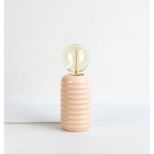 Růžová stolní lampa z keramiky Velvet Atelier Twist