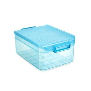Modrý transparentní úložný box Ta-Tay Prune, 4,5 l