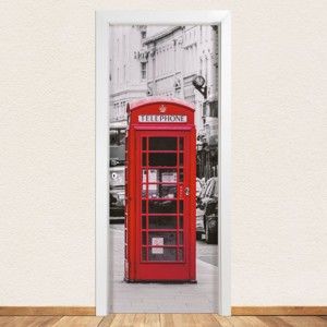 Samolepka na dveře LineArtistica Telephone, 80 x 215 cm